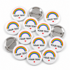 Rainbow Custom Text Button Pin Badge