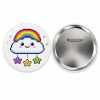 Rainbow Pix-elated Cloud Button Pin Badge