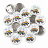 Rainbow Sloth Button Pin Badge