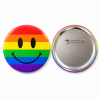 Rainbow Smiley Button Pin Badge