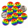 Rainbow Smiley Button Pin Badge