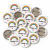 Rainbow Thank you Button Pin Badge