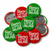 Santas Little Helper Button Pin Badge