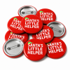 Santas Little Helper Button Pin Badge