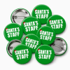 Santas Staff Button Pin Badge