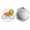 Smiley Rainbow, Sun and Cloud Button Pin Badge