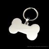 Polished Chrome or Brass Plated Small Bone Pet Tag