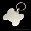 Polished Chrome or Brass Medium Bone Pet Tag