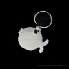 Fish Cat Tag Polished Chrome or Brass