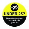 Under 25 - Yellow/Black Pin Badges