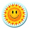 Sunshine Smiley Button Pin Badge