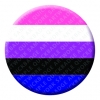 Gender Fluid Button Pin Badge