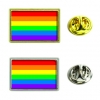 Rainbow Insert Lapel Pin - Rectangle 21x13mm