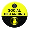 Social Distancing Button Pin Badge