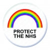 Rainbow Protect the NHS Button Pin Badge