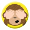 See No Evil Monkey Emoji Button Pin Badge