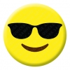 Smiling Face with Sunglasses Emoji Button Pin Badge