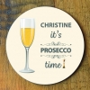 Prosecco Time Personalised Coaster