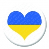 Ukrainian Heart Flag Badge