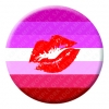 Lipstick Lesbian Button Pin Badge