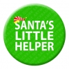 Santas Little Helper Button Pin Badge