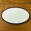 Oval Black Plastic Backed Metal Name Badges 73mm x 43mm