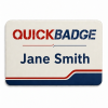 Aluminium Name Badge 76mm x 50mm Gloss White