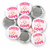 Cheers to Love Wedding Celebration Badge