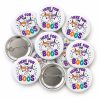Here for the Boos Ghost Halloween Badge