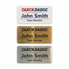 Rectangle Metal Name Badge 72mm x 36mm