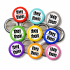 Pronoun - they them Button Pin Badge